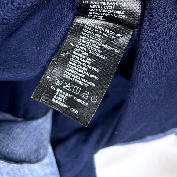 H&M Boys Chambray Blue Blazer Two Button Front Pockets Classic Style Youth 13-14 - Picture 8 of 12